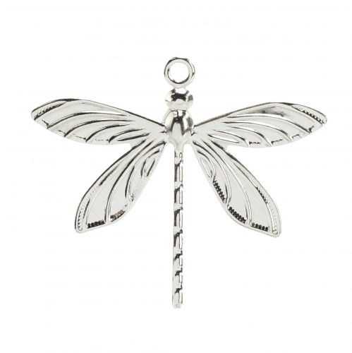 Product Decorative dragonflies for hanging summer decoration silver 5×4cm 36 pcs