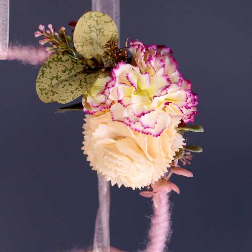 Floristik24 Artificial decoration carnation yellow 6pcs