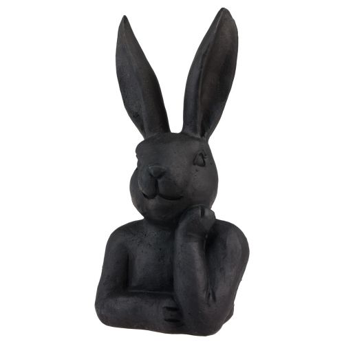 Floristik24 Decorative Easter Bunny Black Bunny Bust Easter Decoration 22.5cm