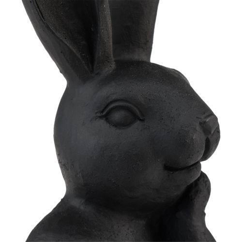 Floristik24 Decorative Easter Bunny Black Bunny Bust Easter Decoration 22.5cm