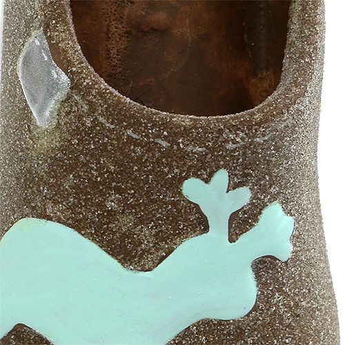 Floristik24 Decorative slippers 9.5cm brown 6pcs