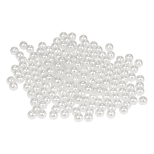 Product Decorative beads for threading craft beads white 6mm 300g
