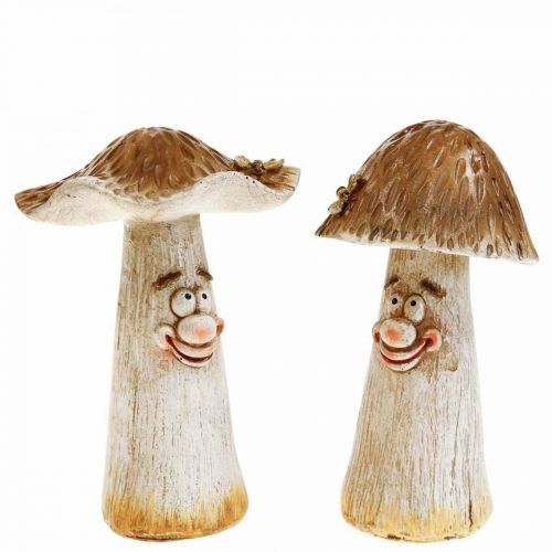  Deco mushrooms autumn decoration funny mushrooms Ø7/9cm  H13cm 2pcs - buy cheap online