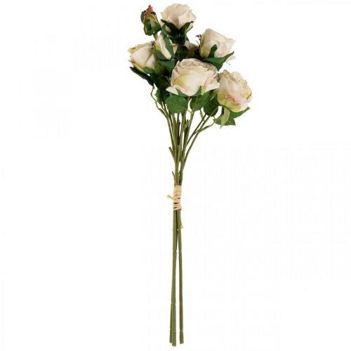 Floristik24 Deco Roses Cream Artificial Roses Silk Flowers 50cm 3pcs