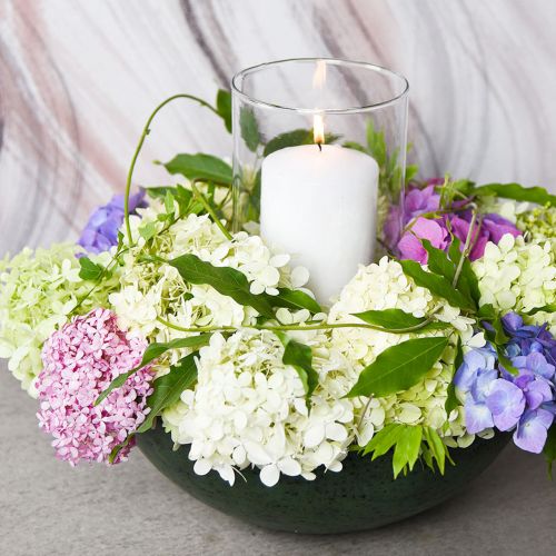 Floristik24 Deco bowl large metal green vintage table decoration Ø42cm