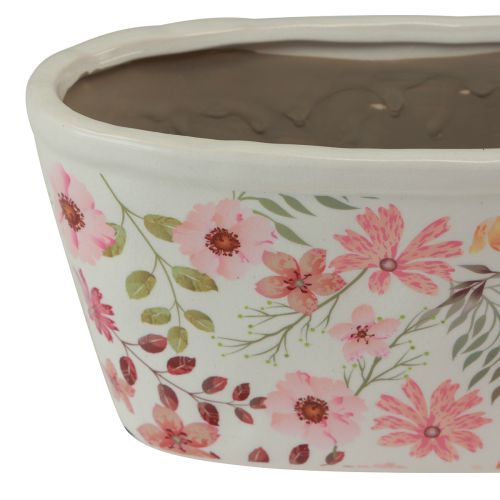 Floristik24 Decorative bowl with anemones ceramic bowl oval 27/23cm set of 2