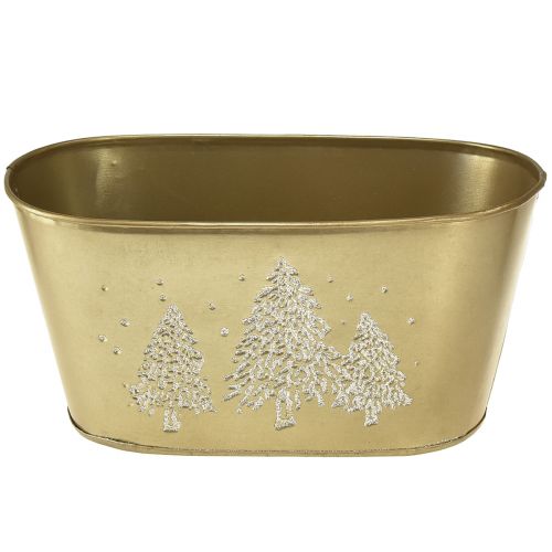 Product Decorative bowl oval Christmas tree planter gold 24×13×12.5cm