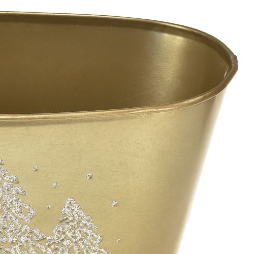 Product Decorative bowl oval Christmas tree planter gold 24×13×12.5cm