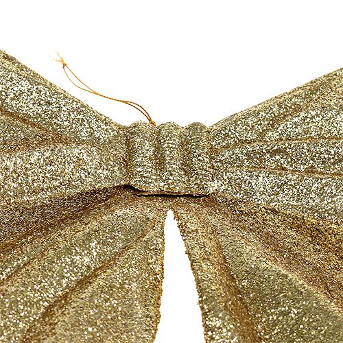 Product Decorative bow gold, mica L31cm W32cm