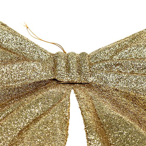 Floristik24 Decorative bow gold, mica L31cm W32cm