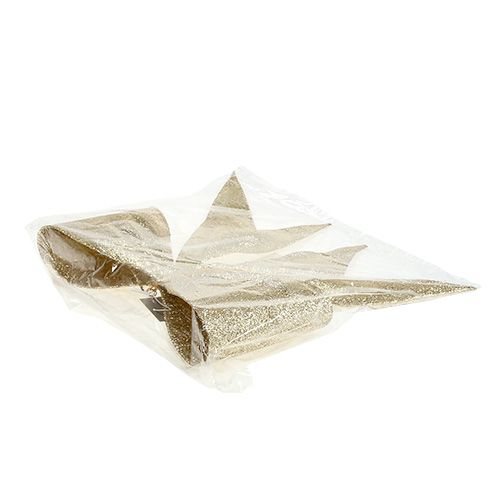 Floristik24 Decorative bow gold, mica L31cm W32cm