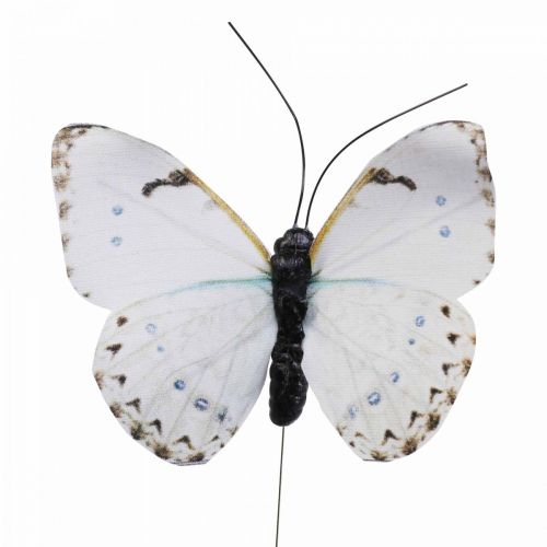 Floristik24 Deco butterfly on wire colorful spring decoration 8cm 12pcs