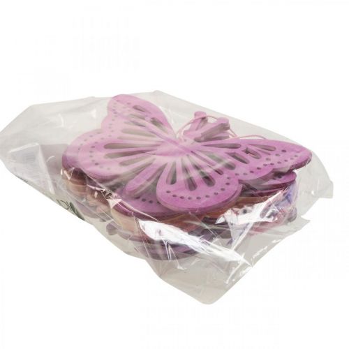 Floristik24 Deco butterflies deco hanger purple/pink/pink 12cm 12pcs