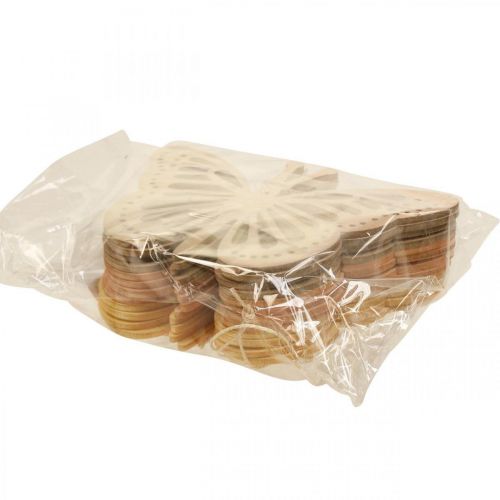 Product Decorative Butterflies Decoration Hanger Beige/Pink/Yellow 12cm 12 Pcs