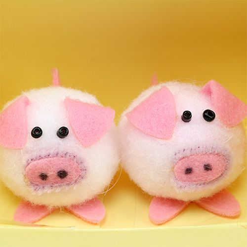 Floristik24 Decorative piggy pink 5cm set