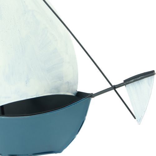 Floristik24 Decorative sailboat metal ship for decorating 32.5×10×29cm