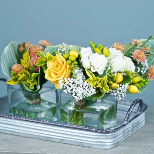 Floristik24 Decorative tray with handles metal silver 30cm/37cm/45cm set of 3