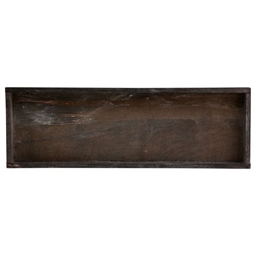 Floristik24 Decorative tray, oblong wooden tray, brown, rustic, 42×14×3cm, 3 pieces