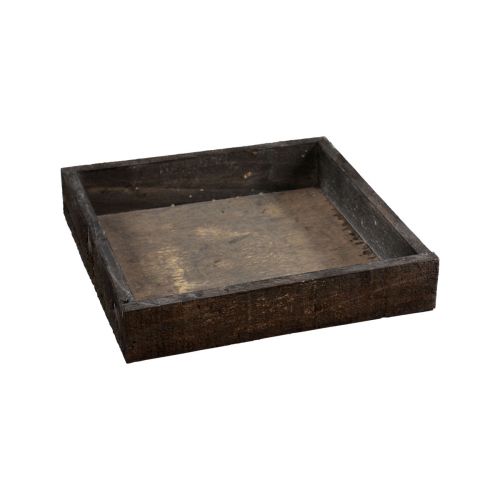 Floristik24 Decorative tray square wooden tray brown 20×20×3.5cm 2pcs