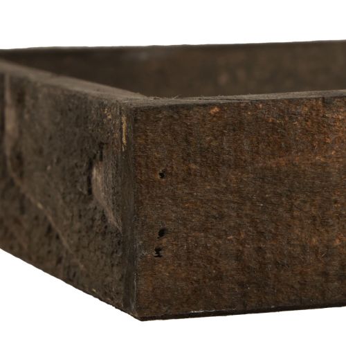 Floristik24 Decorative tray square wooden tray brown 20×20×3.5cm 2pcs