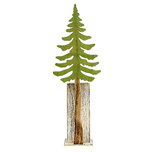 Floristik24 Decorative fir tree with wooden container H49cm