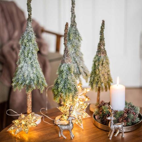 Floristik24 Deco Christmas tree snowed green, white 56cm