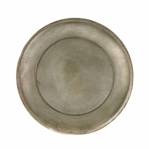 Floristik24 Decorative plate wood champagne Ø32cm