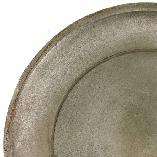 Floristik24 Decorative plate wood champagne Ø32cm