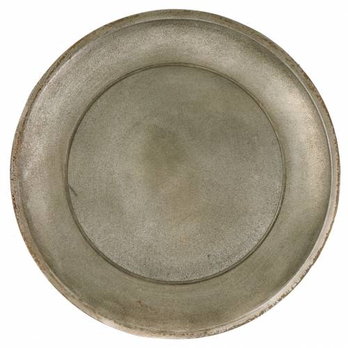 Floristik24 Decorative plate wood champagne Ø44cm