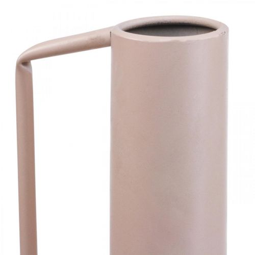 Product Modern decorative metal vase in light pink, 19.5cm; designer decorative jug, 38.5cm high, for dried flowers