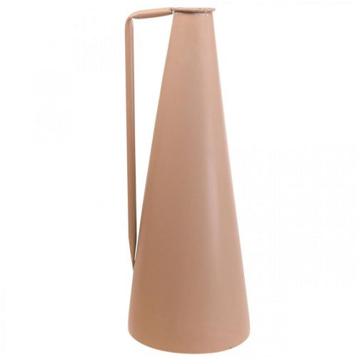 Product Metal floor vase, salmon design with handle - Conical, 20x19x48cm, for dried and artificial flowers.
