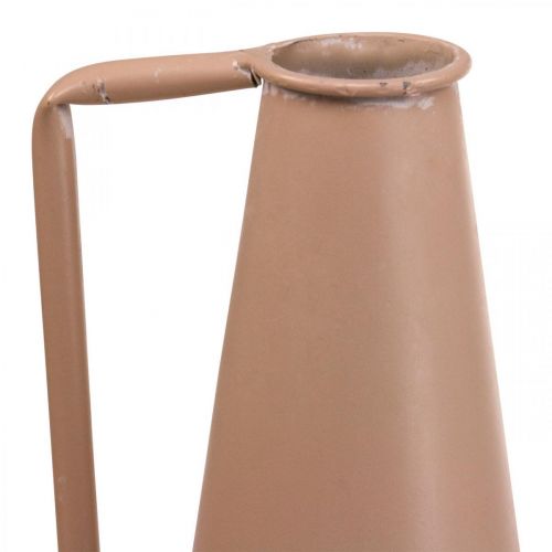 Product Metal floor vase, salmon design with handle - Conical, 20x19x48cm, for dried and artificial flowers.
