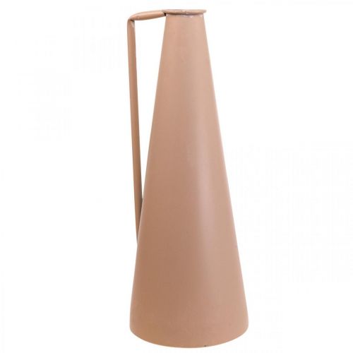 Product Metal floor vase, salmon design with handle - Conical, 20x19x48cm, for dried and artificial flowers.