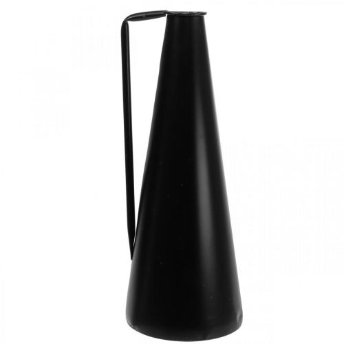 Floristik24 Decorative vase metal handle floor vase black 20x19x48cm