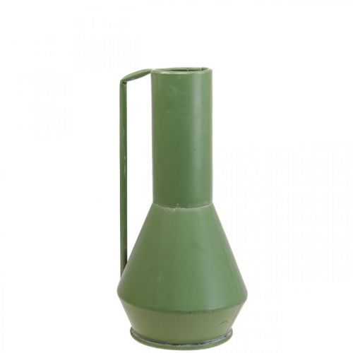 Decorative vase metal green handle decorative jug 14cm H28.5cm