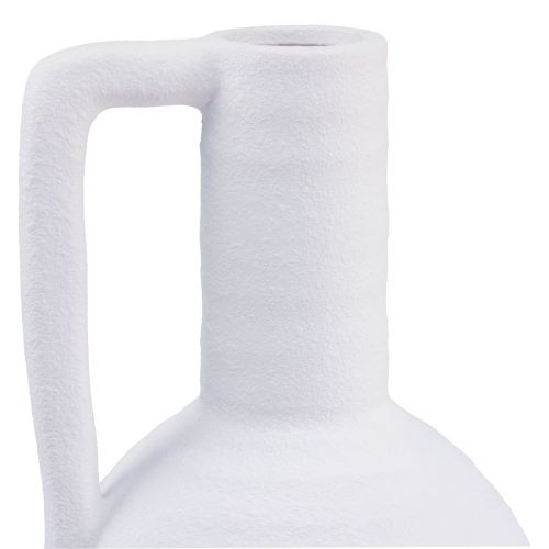 Product Decorative Vase White Flower Vase with Handle Ceramic H26cm