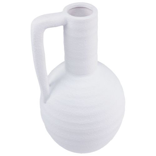 Product Decorative Vase White Flower Vase with Handle Ceramic H26cm