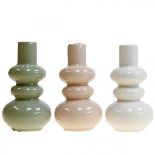 Floristik24 Decorative vases, ceramic vase set spherical H13.5cm Ø7.5cm 3pcs