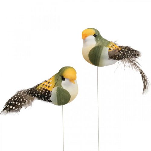 Floristik24 Decorative birds mini bird on wire spring decoration 3×6cm 12pcs
