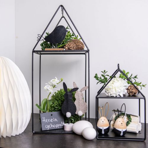 Floristik24 Decorative Birds Black Wooden Birds Wooden Decoration Spring 13.5cm 6 Pcs