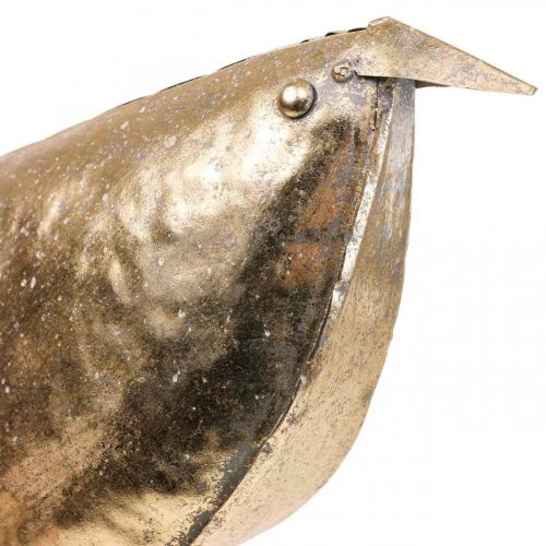 Floristik24 Deco bird Deco figure bird gold metal decoration 41×13×42cm