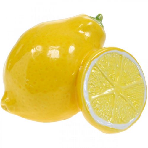 Floristik24 Decorative lemon ceramic summer decoration table decoration 11cm