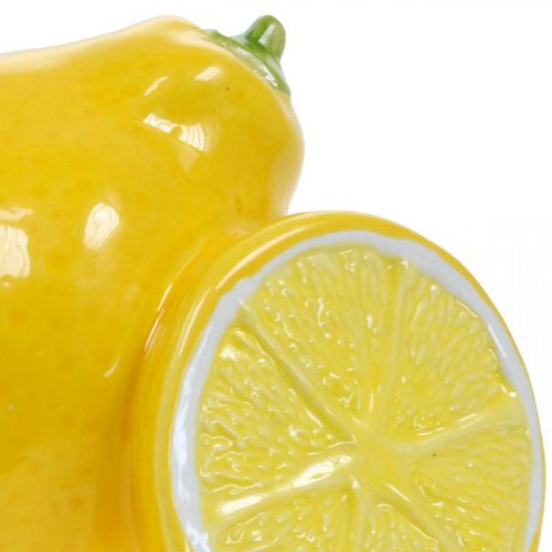 Floristik24 Decorative lemon ceramic summer decoration table decoration 11cm