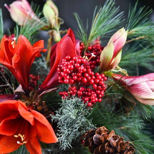 Product Decorative branch with red berries berry branch autumn decoration 26cm 6pcs