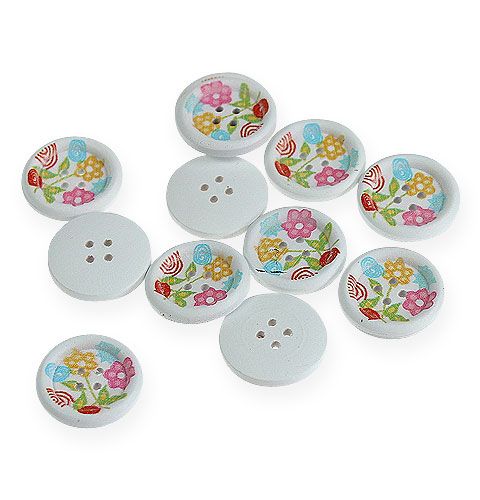 Decorative wooden buttons with motif Ø2.3cm 135p