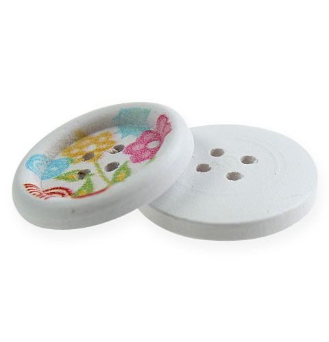 Floristik24 Decorative wooden buttons with motif Ø2.3cm 135p