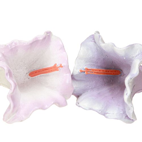 Product Decorative Bellflower Pendants, Purple and White, Set of 6, Ø3.5cm, H8cm, Spring and Easter Decorations