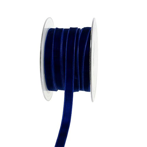 Floristik24 Decorative ribbon Velvet blue 10mm 20m