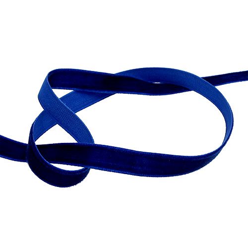 Product Decorative ribbon Velvet blue 10mm 20m