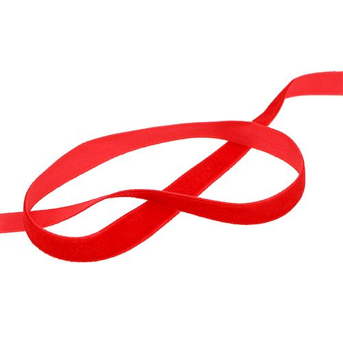 Product Decorative ribbon Velvet red 10mm 20m